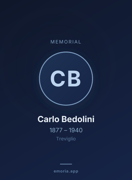 Memorial portrait of Carlo Bedolini