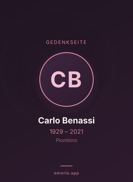 Gedenkportrait von Carlo Benassi
