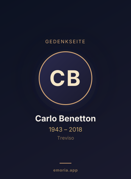 Gedenkportrait von Carlo Benetton