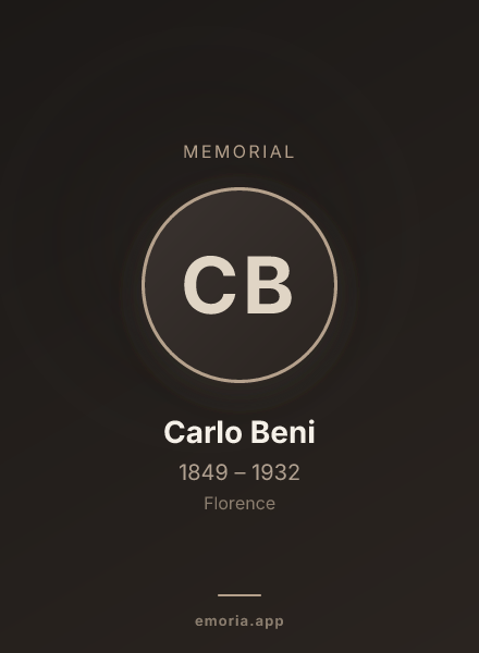 Memorial portrait of Carlo Beni