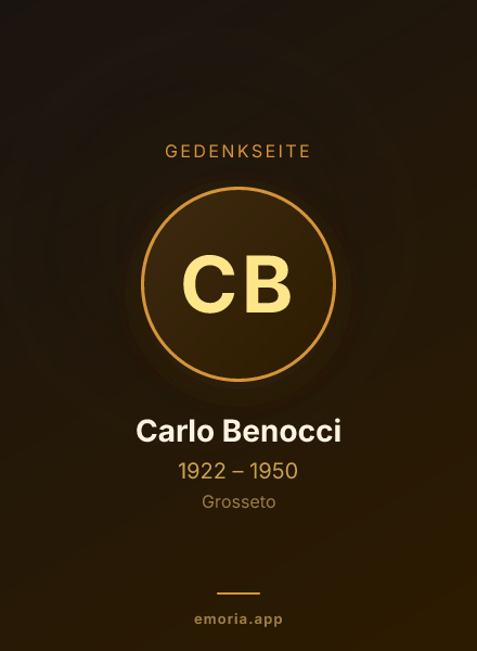 Gedenkportrait von Carlo Benocci