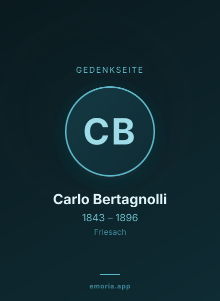 Gedenkportrait von Carlo Bertagnolli
