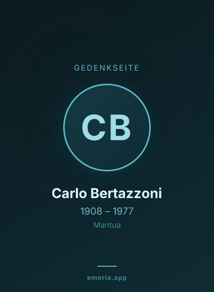 Gedenkportrait von Carlo Bertazzoni