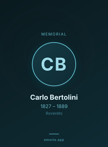 Memorial portrait of Carlo Bertolini