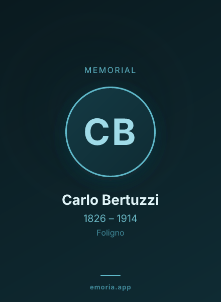 Memorial portrait of Carlo Bertuzzi