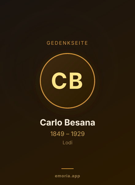 Gedenkportrait von Carlo Besana