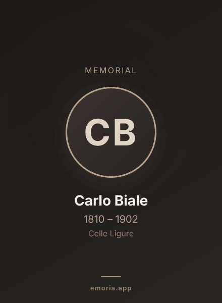 Memorial portrait of Carlo Biale