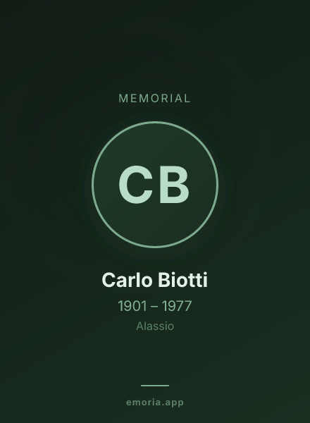 Memorial portrait of Carlo Biotti