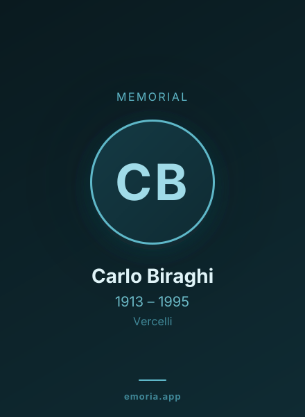 Memorial portrait of Carlo Biraghi