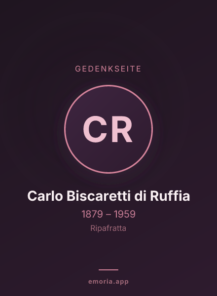 Gedenkportrait von Carlo Biscaretti di Ruffia