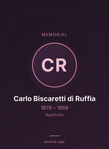 Memorial portrait of Carlo Biscaretti di Ruffia