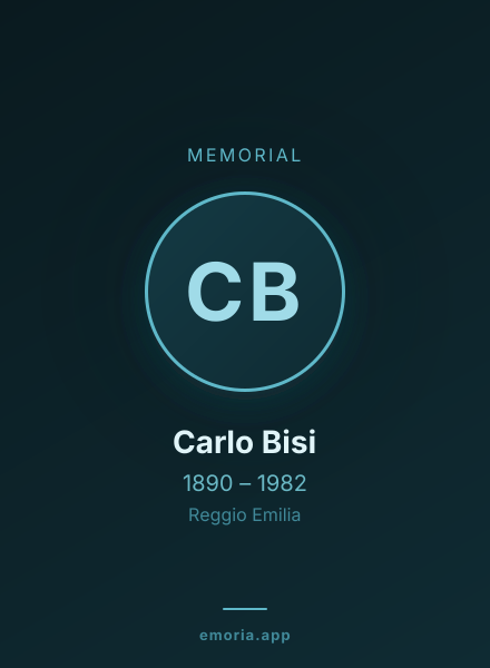 Memorial portrait of Carlo Bisi