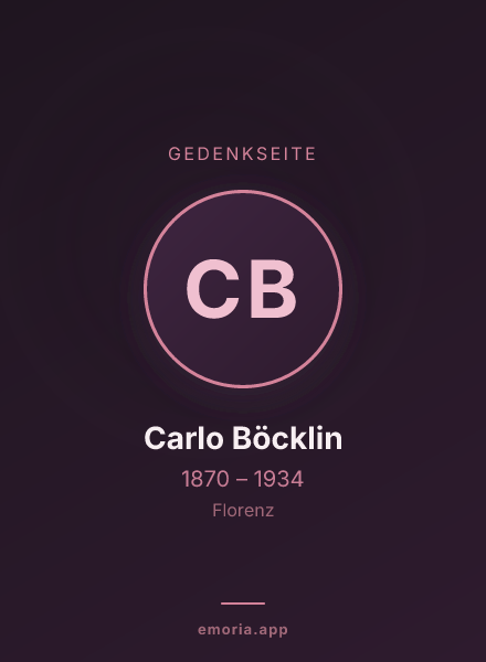 Gedenkportrait von Carlo Böcklin