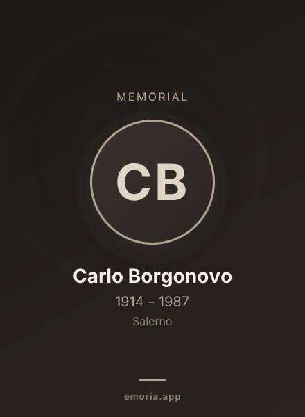 Memorial portrait of Carlo Borgonovo