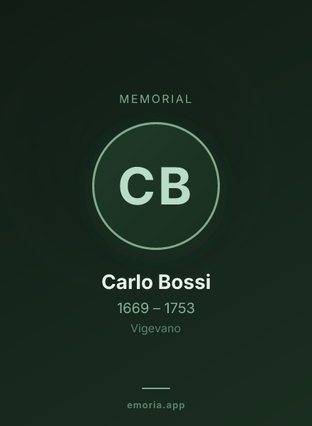 Memorial portrait of Carlo Bossi