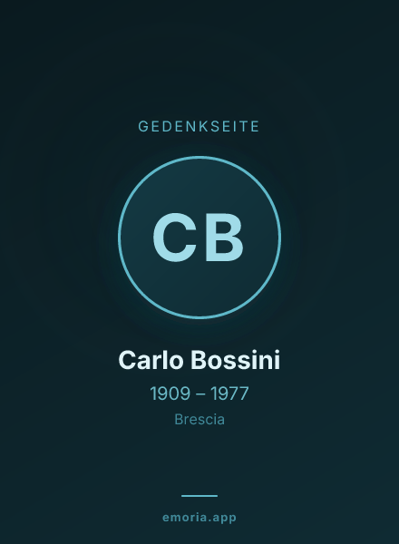 Gedenkportrait von Carlo Bossini