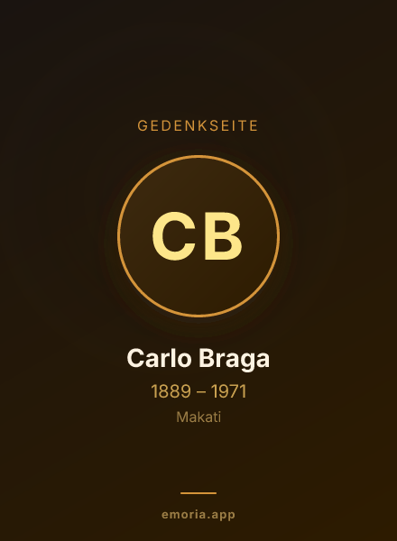 Gedenkportrait von Carlo Braga