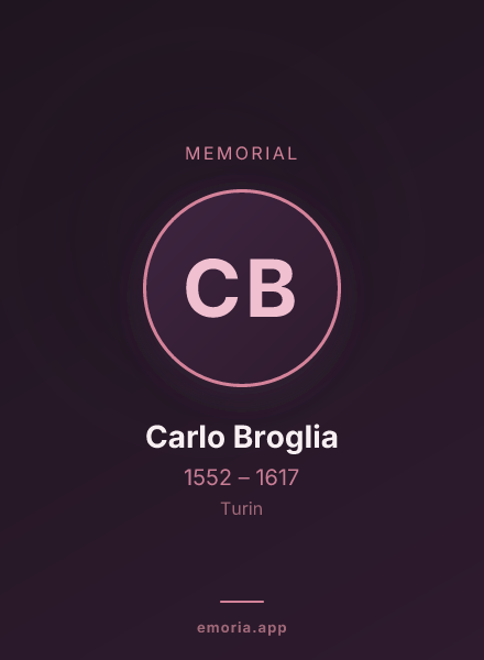 Memorial portrait of Carlo Broglia