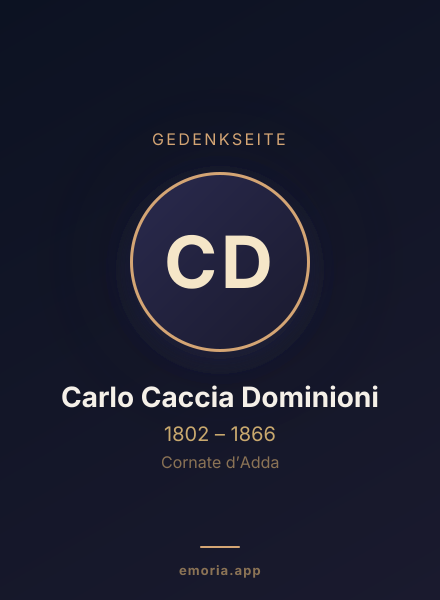 Gedenkportrait von Carlo Caccia Dominioni