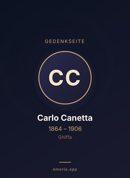 Gedenkportrait von Carlo Canetta