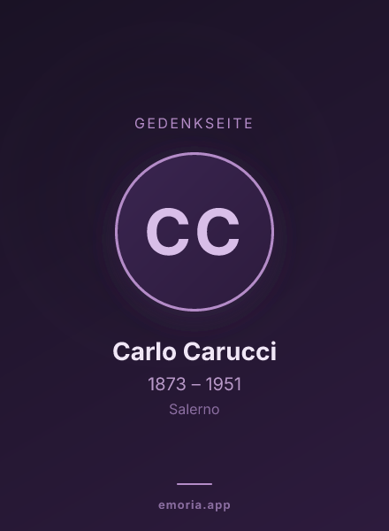 Gedenkportrait von Carlo Carucci