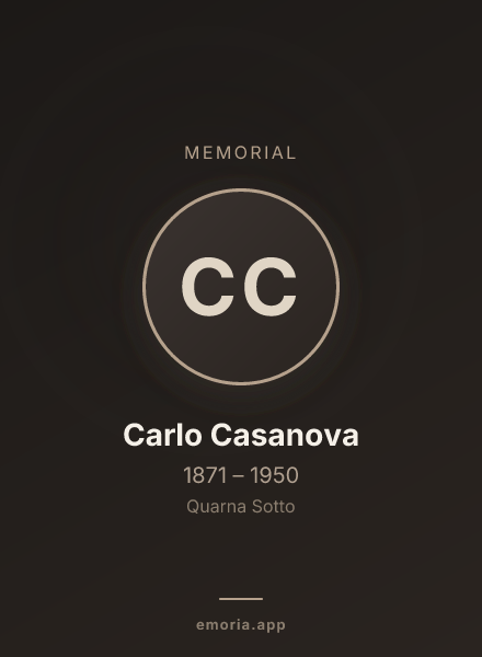 Memorial portrait of Carlo Casanova