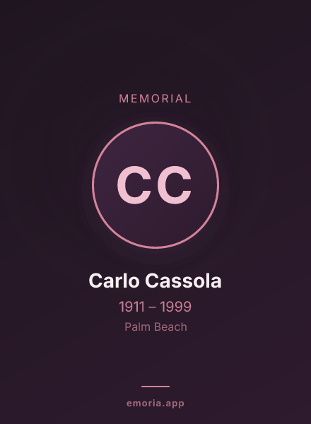 Memorial portrait of Carlo Cassola