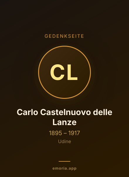 Gedenkportrait von Carlo Castelnuovo delle Lanze
