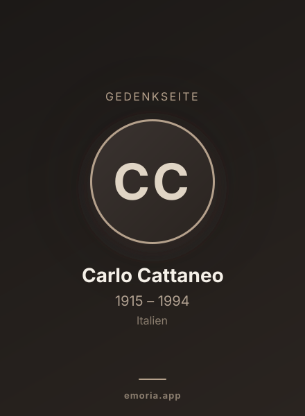 Gedenkportrait von Carlo Cattaneo