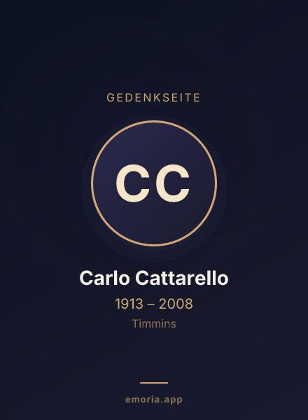 Gedenkportrait von Carlo Cattarello