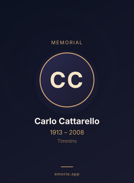 Memorial portrait of Carlo Cattarello