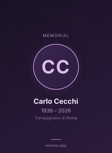 Memorial portrait of Carlo Cecchi