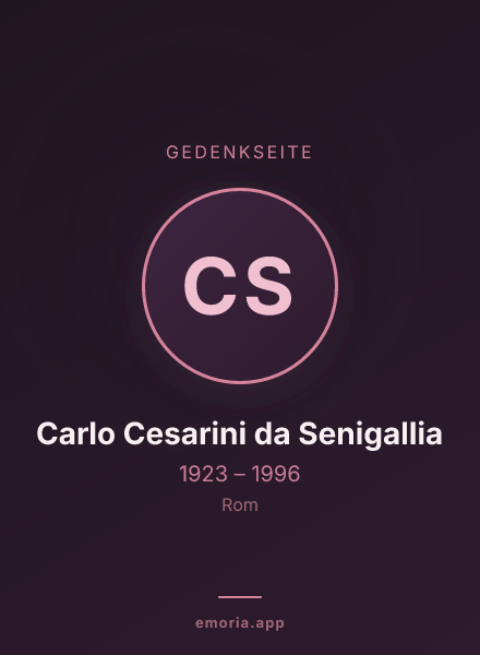 Gedenkportrait von Carlo Cesarini da Senigallia