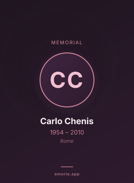Memorial portrait of Carlo Chenis