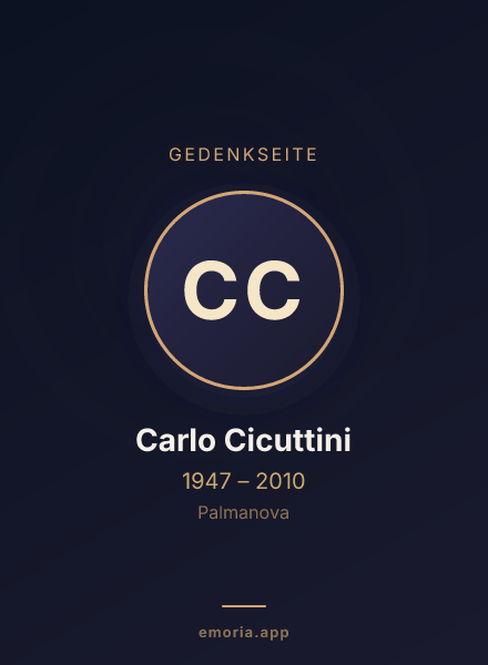 Gedenkportrait von Carlo Cicuttini
