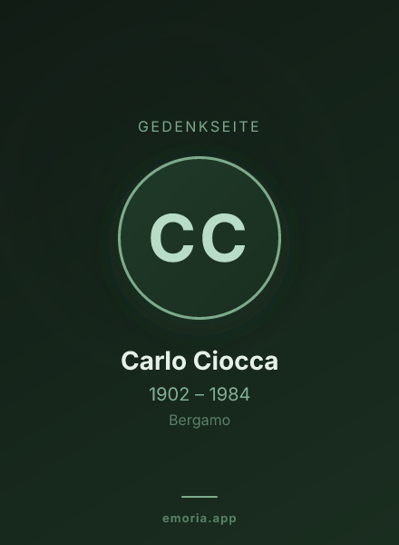 Gedenkportrait von Carlo Ciocca