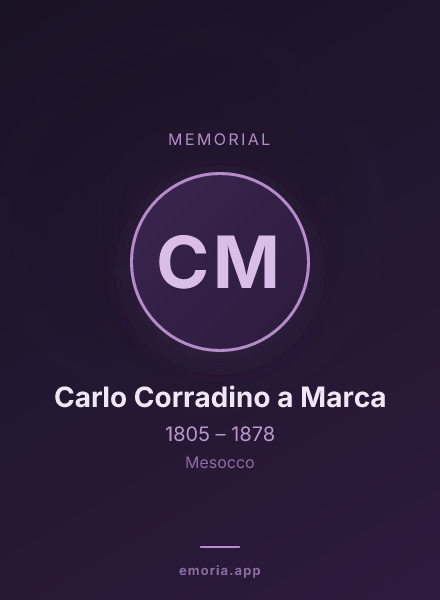 Memorial portrait of Carlo Corradino a Marca