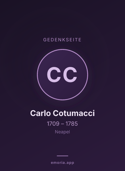 Gedenkportrait von Carlo Cotumacci