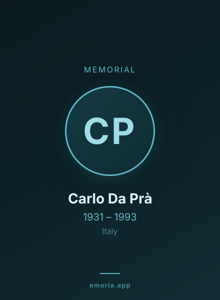 Memorial portrait of Carlo Da Prà