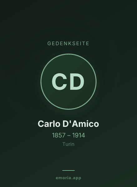 Gedenkportrait von Carlo D'Amico