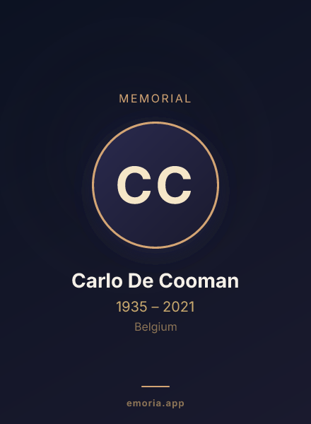 Memorial portrait of Carlo De Cooman