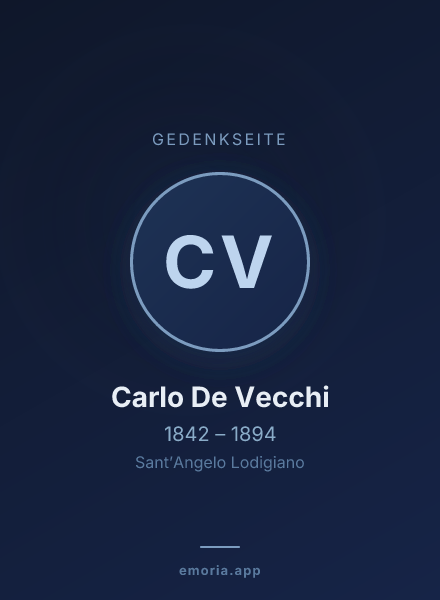 Gedenkportrait von Carlo De Vecchi