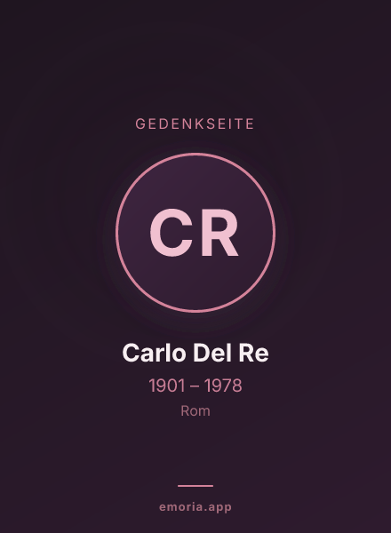 Gedenkportrait von Carlo Del Re
