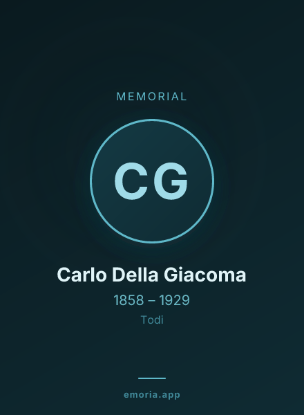 Memorial portrait of Carlo Della Giacoma