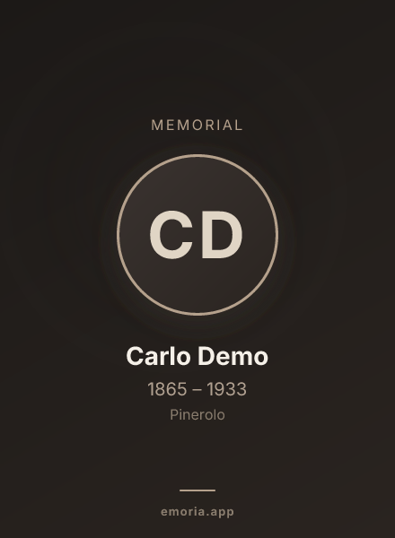 Memorial portrait of Carlo Demo