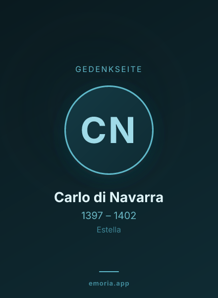 Gedenkportrait von Carlo di Navarra