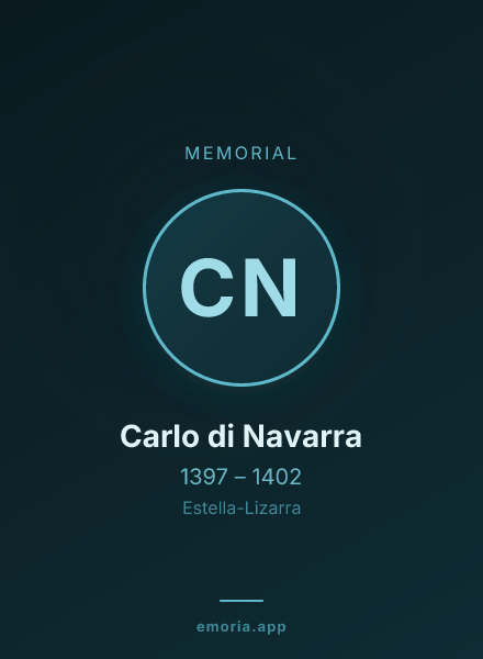 Memorial portrait of Carlo di Navarra
