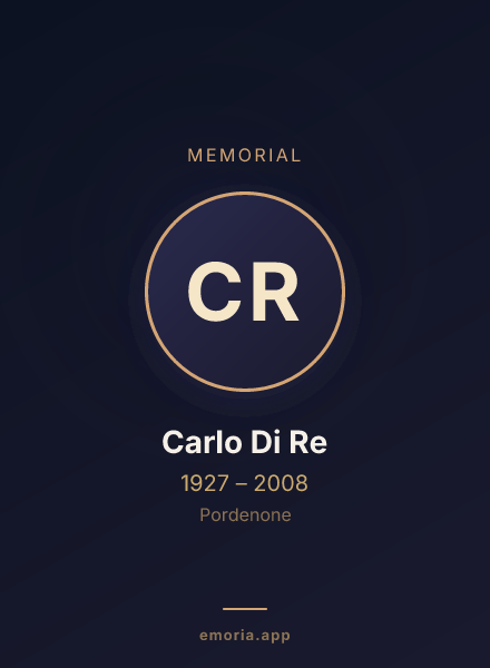 Memorial portrait of Carlo Di Re