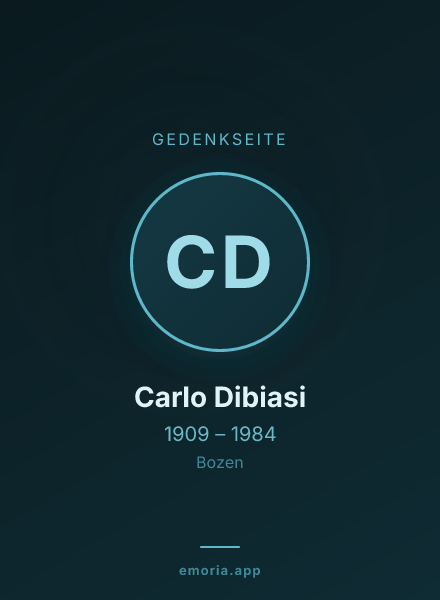 Gedenkportrait von Carlo Dibiasi