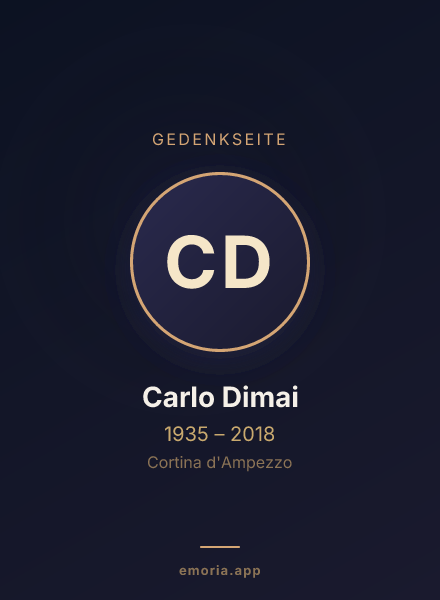 Gedenkportrait von Carlo Dimai